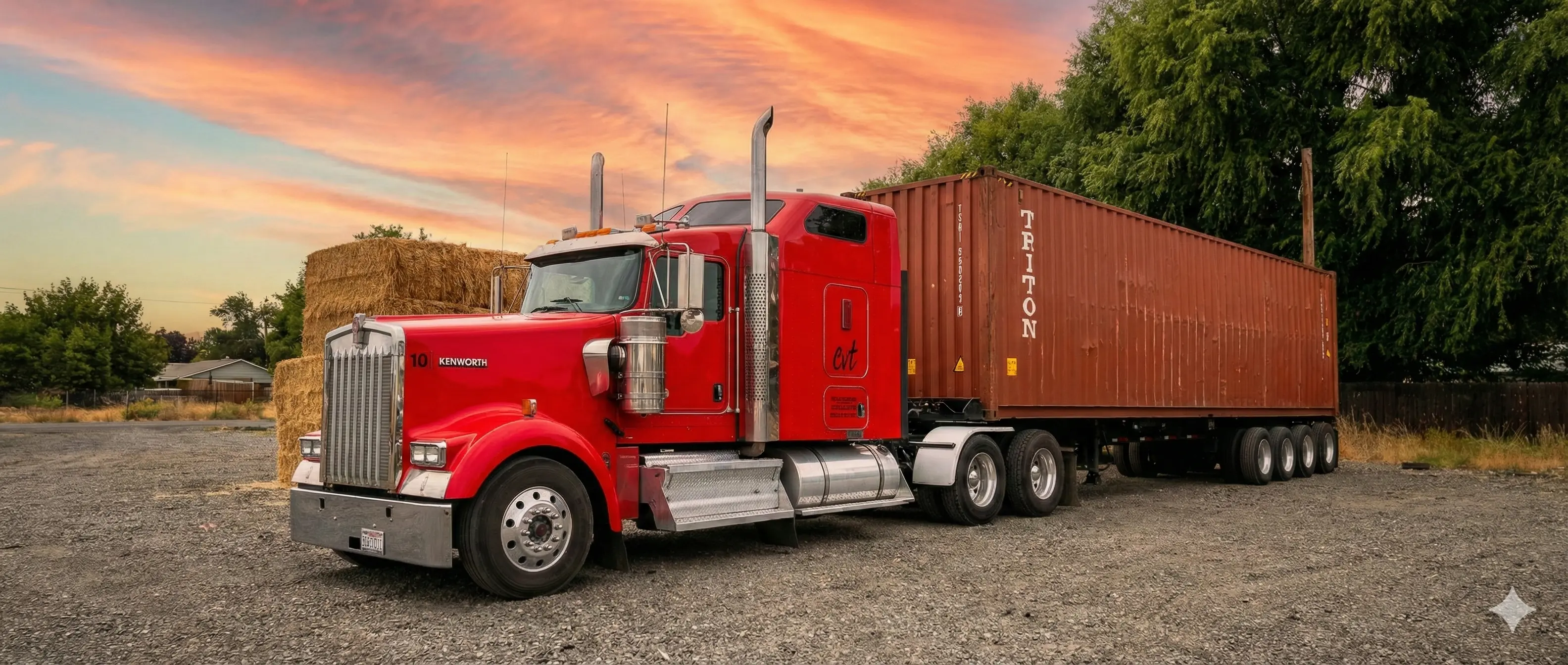 Kenworth red truck in Yakima
